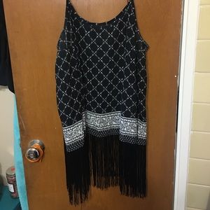Black fringe torrid tank top